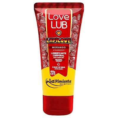 La Pimienta LapiLove - Lubrificante beijável - 60G - aroma morango
