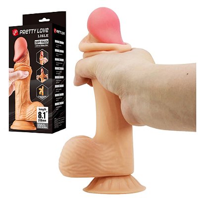 PRETTY LOVE LISLE SLIDING SKIN SERIES 8'1 - PÊNIS REALÍSTICO DUPLA CAMADA BELISCÁVEL - 21X4,6cm