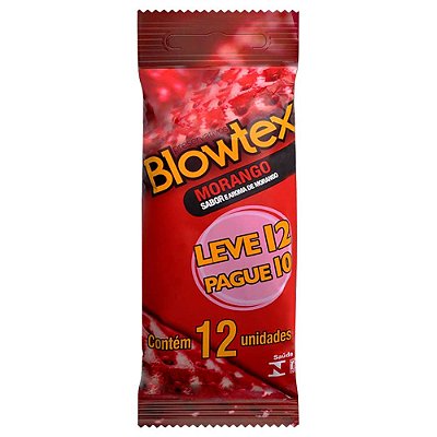 Blowtex Preservativo Sabor Morango - 12 Unidades