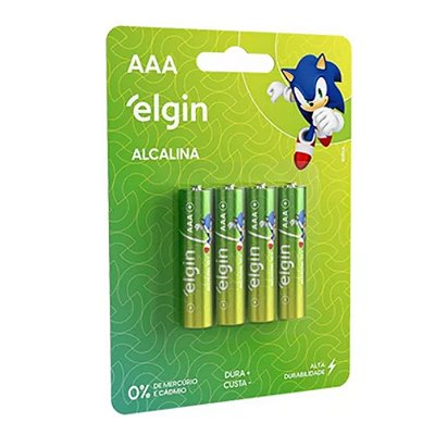 ELGIN ENERGY - Pilha alcalina cartela com 2 pilhas AAA (palito)