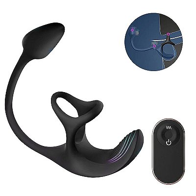 S-hande Cradle of Devil -  anel peniano com massageador de próstata e controle remoto sem fio
