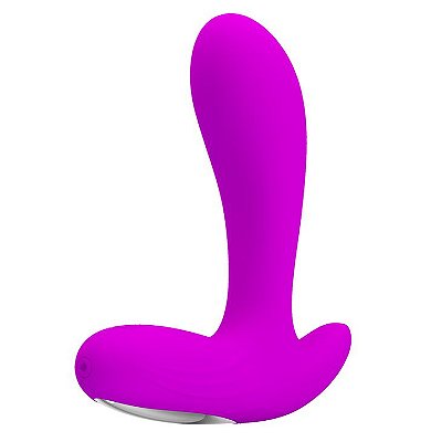 PRETTY LOVE BACKIE - ESTIMULADOR DE PRÓSTATA E PERÍNEO EM SILICONE SOFT TOUCH COM 30 MODOS DE VIBRAÇÃO - 13 X 3 CM - COR LILÁS