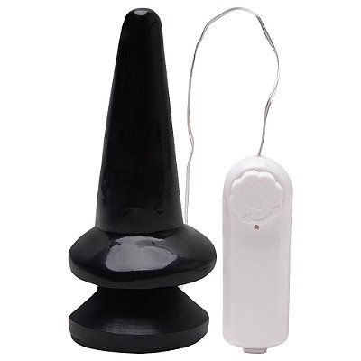 PLUG ANAL VIBRADOR COM VENTOSA - 14CM