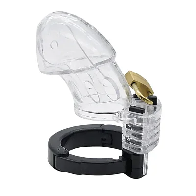 CB-6000S - CASTIDADE MASCULINA EM ACRÍLICO 8X3,5cm - COR TRANSPARENTE