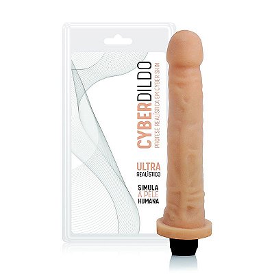 CYBERDILDO COLOSSO - PÊNIS EM CYBER SKIN COM VIBRADOR 19,5X3,5CM