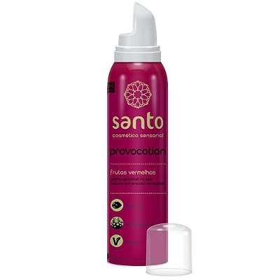 SANTO COSMÉTICOS VEGANO - PROVOCATION MOUSSE EFERVESCENTE - AROMA FRUTAS VERMELHAS - 166 ml