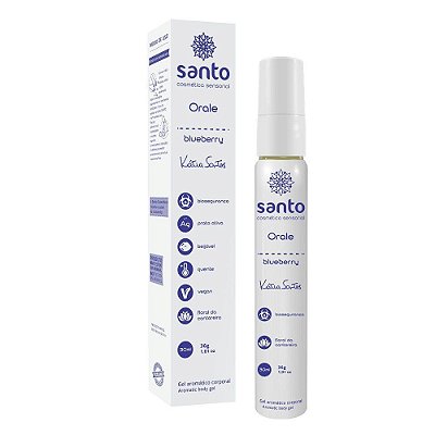 SANTO COSMÉTICOS VEGANO - ORALE GEL PARA SEXO ORAL HOT - SABOR BLUEBERRY - 30 ML