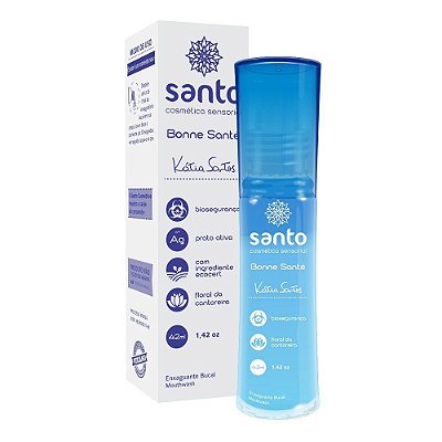 SANTO COSMÉTICOS VEGANO - BONNE SANTÉ - ENXAGUATÓRIO BUCAL PROTETOR ANTES DO SEXO ORAL