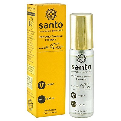 SANTO COSMÉTICOS VEGANO FLOWERS BY NICOLE PUZZI - PERFUME SENSUAL - 15ML