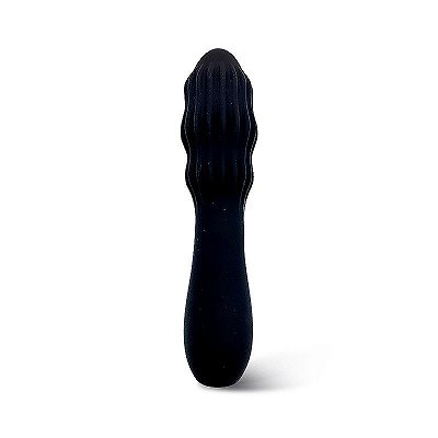 Vibrador Ponto G Recarregável com Textura na Ponta 10 modos de vibração Cor: Preto