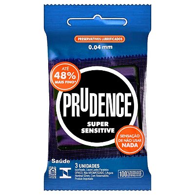 Preservativo camisinha prudence super sensitive - 3uni
