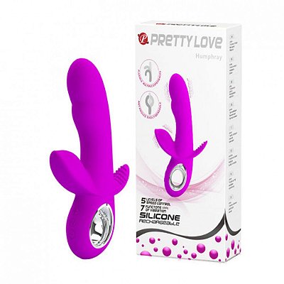 PRETTY LOVE HUMPHRAY - VIBRADOR FLEXÍVEL ESTIMULADOR DE PONTO G E CLÍTORIS RECARREGÁVEL COM 7 MODOS DE VIBRAÇÕES, 5 MODOS DE INTENSIDADE - 17,2 X 3 CM