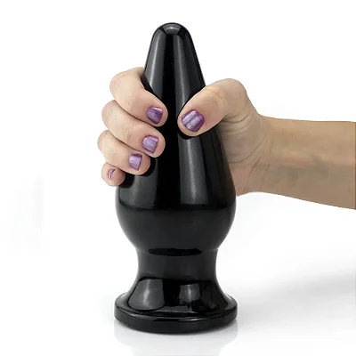 Realistic big butt plug Kosmos - Plug Anal Grande Flexível Kosmos 18,5 x 7,5cm - cor preto