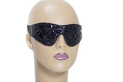 APHRODISIA LUXURY FETISH EYE MASK - VENDA PARA OLHOS EM COURO ECOLÓGICO E VINIL - COR PRETA