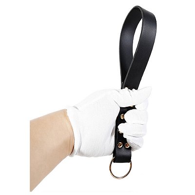Chibata com Tira Dobrada e Empunhadura com Detalhes em Dourado