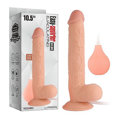 VSCN VELTY Easy Squirter Dildo 10'5 - PÊNIS DE BORRACHA EJACULADOR COM VENTOSA - 28X4,5CM