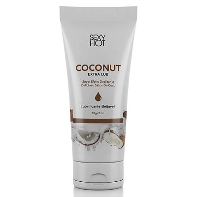 Coconut Extra Lub vegano - Lubrificante extra deslizante beijável sabor coco - 30gr