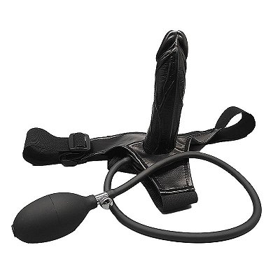 Cinta com pênis Inflável ´- 17,5 X 3,8Cm - cor preta