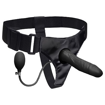 Cinta com pênis Inflável ´- 17,5 X 3,8Cm - cor preta
