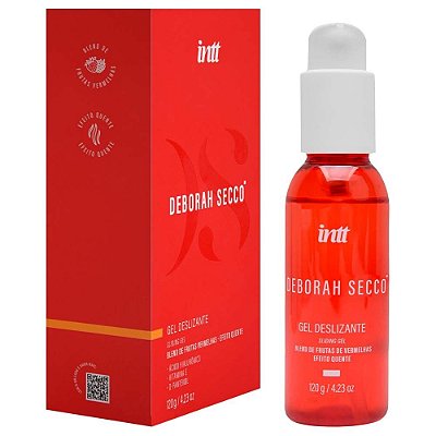 Intt Deborah Secco - Gel Lubrificante Íntimo à Base D'água Com Efeito Quente e Sabor de Frutas Vermelhas DS - 120gr