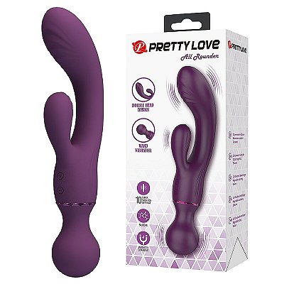 Pretty Love All Rounder -  3 em 1 massageador, vibrador de ponto G e clitóris com 3 motores