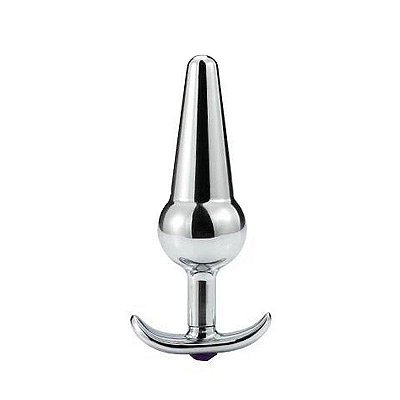 Plug anal esfera em aço inox com puxador