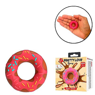 Pretty Love Donuts  - anel peniano formato de donuts - 2.0 cm - cor rosa