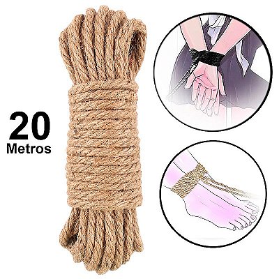 Corda shibari para bondage sado de fibra Natural - 20 Metros