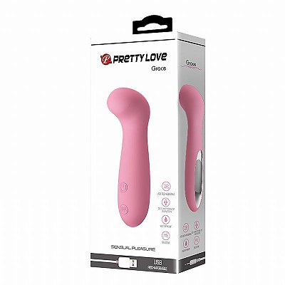 PRETTY LOVE GRACE - VIBRADOR ESTIMULADOR DE PONTO G EM SILICONE COM 30 MODOS DE VIBRAÇÃO - 13 X 3 CM