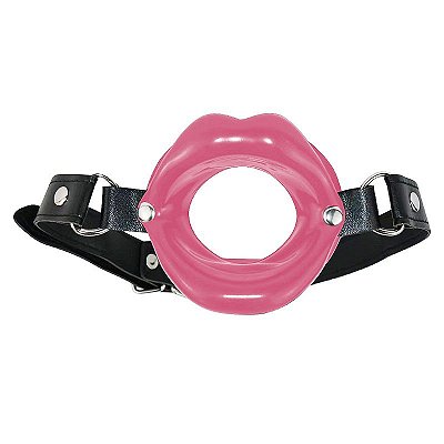 Gag big lips - Mordaça de silicone com boca - 4.5cm - cor rosa