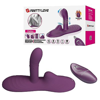 Pretty Love Luka - Vibrador recarregável de cadeira com dedilhar e aquecimento