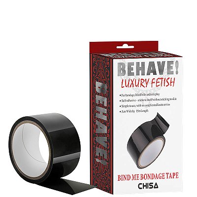 CHISA BIND ME BONDAGE TAPE - Fita adesiva para bondage com 15 metros - cor preta