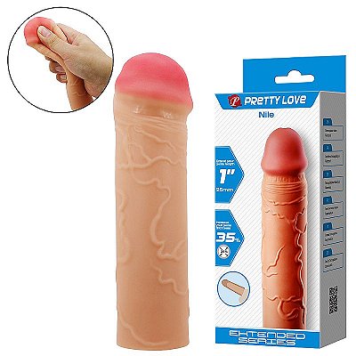 Pretty Love Nile - capa peniana 18x3,9cm - cor bege