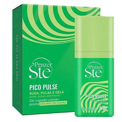 Intt Pico Pulse By Prazer Ste - Gel Sugador Multifuncional Unissex Beijável - aroma chiclete de menta