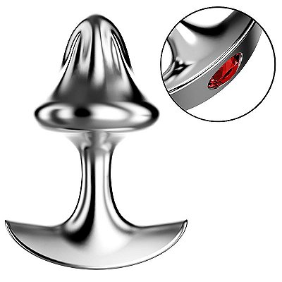 Plug anal de aço inox - 9,2 x 4,7 cm