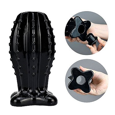 Plug anal vazado com Textura - 13,3 X 6,6 cm - Tamanho GG