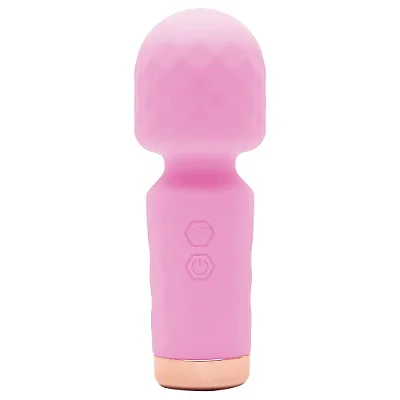 Mini massageador varinha mágica recarregável - cor rosa