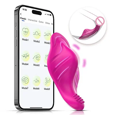 Butterfly Pantie Pleasure - Vibrador de calcinha recarregável controle por aplicativo