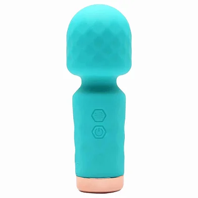 Mini massageador varinha mágica recarregável - cor azul