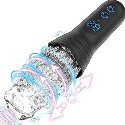 ORAL SEX MASTURBATOR THRUSTING ROTATION 360 - Masturbador recarregável rotativo e sucção