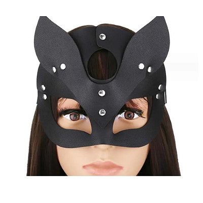 Máscara mulher gato - cor preta