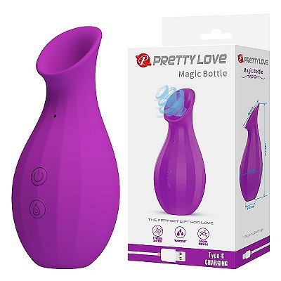 Pretty Love Magic Bottle - simulador de sexo oral clitoriano sugador clitoriano e vibrador de clitoris recarregável
