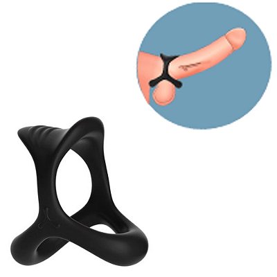 CR087 - anel peniano flexível com alça para escroto