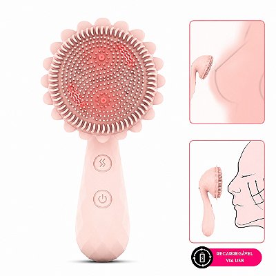 Massageador recarregável com cabeça texturizada