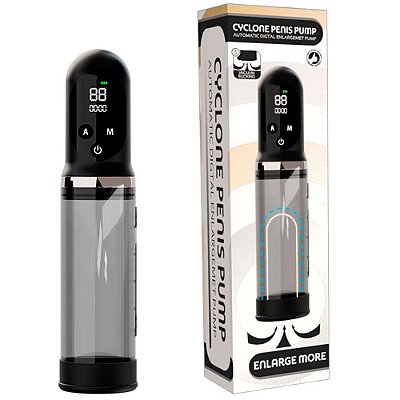 Cyclone Penis Pump — Bomba Peniana Recarregável com Controle de Sucção e Visor LED