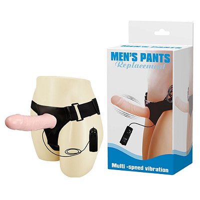 MEN’S PANTS REPLACEMENT - CINTA COM CAPA PENIANA COM VIBRADOR - 16,5X4,3CM