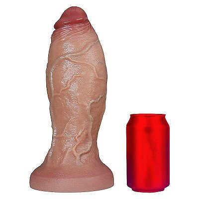 Plug anal formato de pênis tamanho avançado com ventosa - 29X10cm