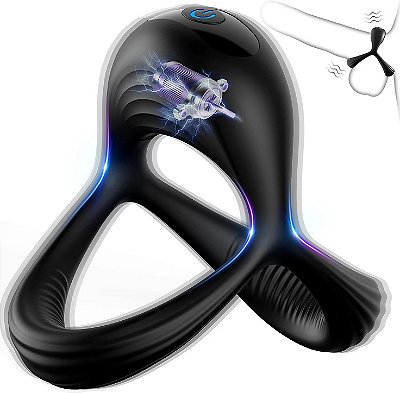 Vibrating Cock Ring - Anel Peniano Duplo Em Silicone Com Estimulador Clitoriano