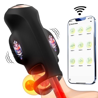 Penis Vibrator - Masturbador Recarregável de Pênis com Controle Remoto via APP