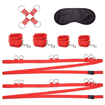 Kit de Bdsm Bondage - acompanha 5 itens do prazer